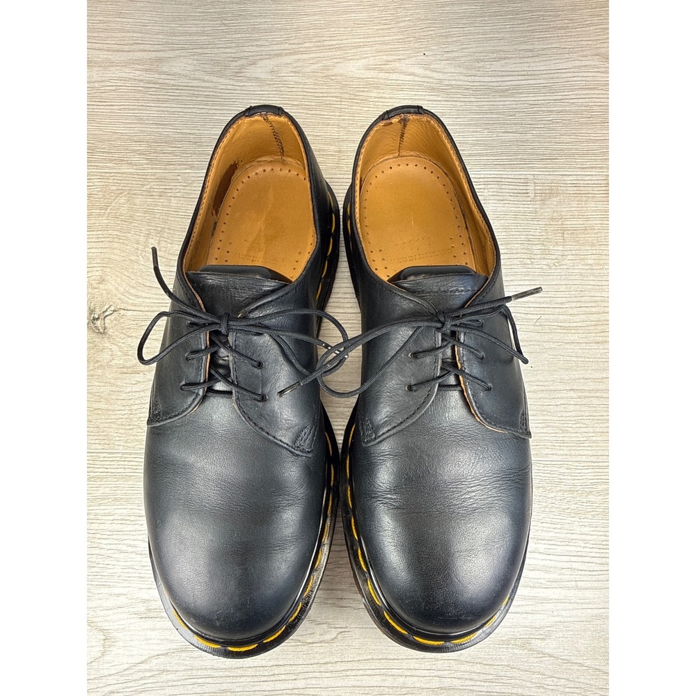 Dr. Martens Women 8 1461 Made in England Oxford Shoes Black Leather Bex Lug Sole - Picture 3 of 11